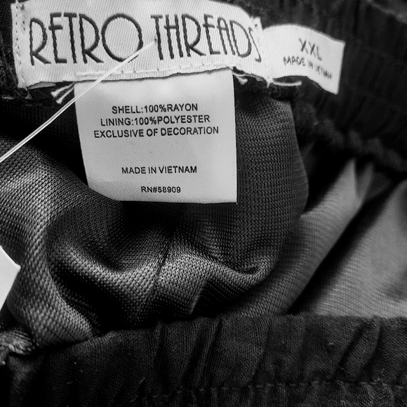 Retro Threads Black tassel pants size XXL. - Picture 3 of 7